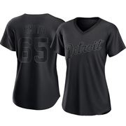 Black Authentic Burch Smith Women's Detroit Tigers Pitch Fashion Jersey