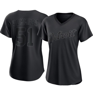 Black Authentic Drew Sommers Women's Detroit Tigers Pitch Fashion Jersey
