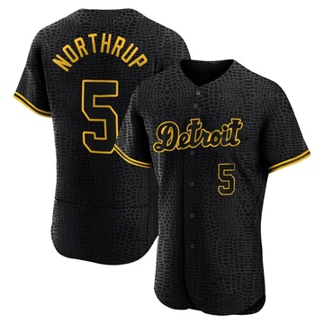 Black Authentic Jim Northrup Men's Detroit Tigers Snake Skin City Jersey