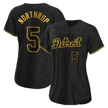 Black Authentic Jim Northrup Women's Detroit Tigers Snake Skin City Jersey