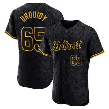 Black Authentic Jose Urquidy Men's Detroit Tigers Snake Skin City Jersey