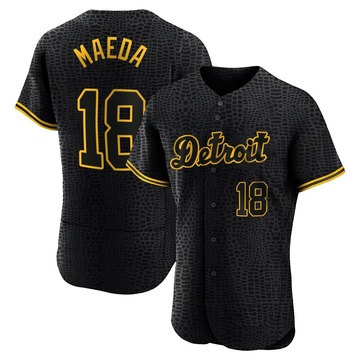 Black Authentic Kenta Maeda Men's Detroit Tigers Snake Skin City Jersey