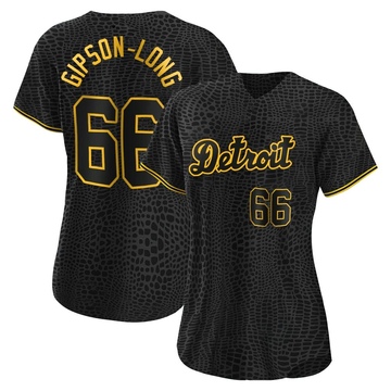 Black Authentic Sawyer Gipson-Long Women's Detroit Tigers Snake Skin City Jersey