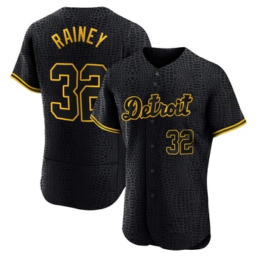Black Authentic Tanner Rainey Men's Detroit Tigers Snake Skin City Jersey