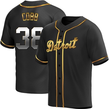 Black Golden Replica Alex Cobb Youth Detroit Tigers Alternate Jersey