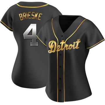 Black Golden Replica Beau Brieske Women's Detroit Tigers Alternate Jersey