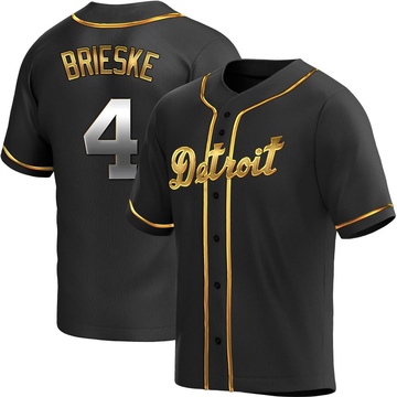 Black Golden Replica Beau Brieske Youth Detroit Tigers Alternate Jersey