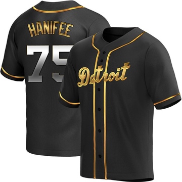 Black Golden Replica Brenan Hanifee Men's Detroit Tigers Alternate Jersey