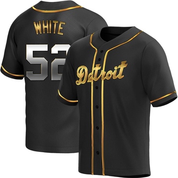 Black Golden Replica Brendan White Youth Detroit Tigers Alternate Jersey