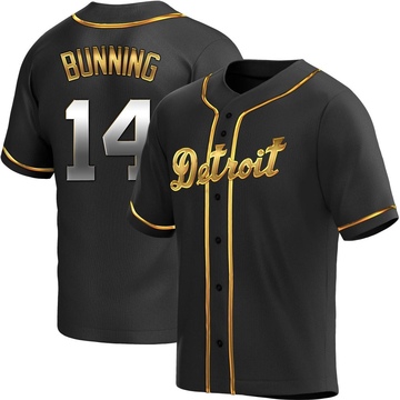 Black Golden Replica Jim Bunning Youth Detroit Tigers Alternate Jersey