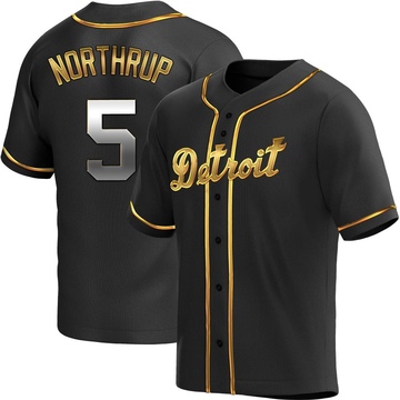 Black Golden Replica Jim Northrup Youth Detroit Tigers Alternate Jersey