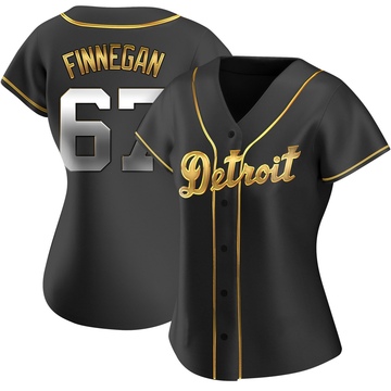 Black Golden Replica Kyle Finnegan Women's Detroit Tigers Alternate Jersey