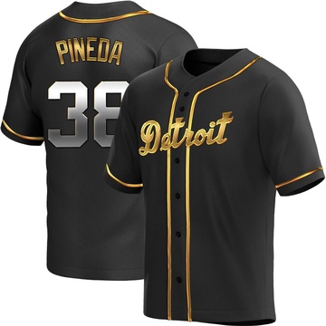 Black Golden Replica Michael Pineda Youth Detroit Tigers Alternate Jersey