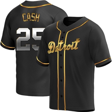 Black Golden Replica Norm Cash Youth Detroit Tigers Alternate Jersey
