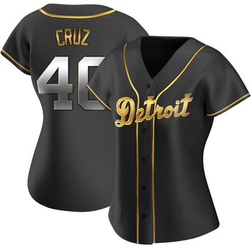 Black Golden Replica Trei Cruz Women's Detroit Tigers Alternate Jersey