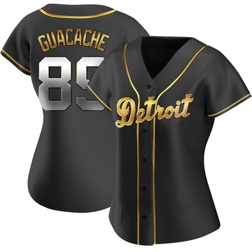 Black Golden Replica Xiomer Guacache Women's Detroit Tigers Alternate Jersey