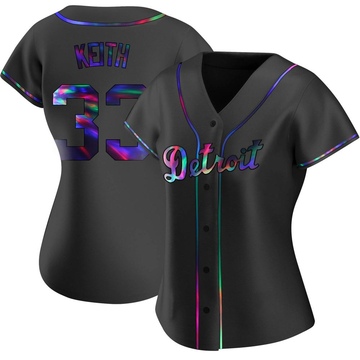Black Holographic Replica Colt Keith Women's Detroit Tigers Alternate Jersey