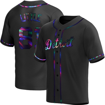 Black Holographic Replica Jack Little Youth Detroit Tigers Alternate Jersey