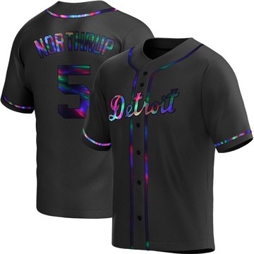 Black Holographic Replica Jim Northrup Men's Detroit Tigers Alternate Jersey