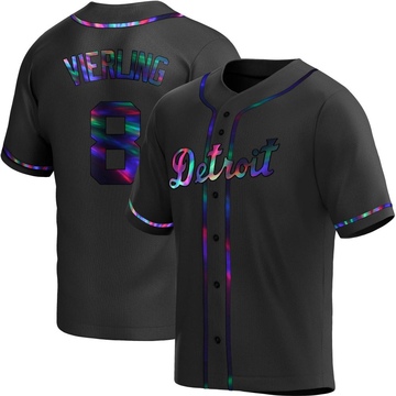 Black Holographic Replica Matt Vierling Youth Detroit Tigers Alternate Jersey