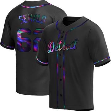 Black Holographic Replica Paul Sewald Men's Detroit Tigers Alternate Jersey