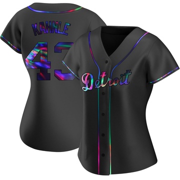 Black Holographic Replica Tommy Kahnle Women's Detroit Tigers Alternate Jersey