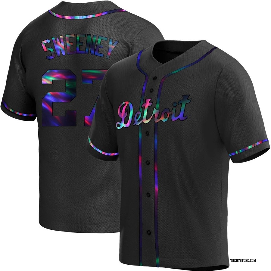 Black Holographic Replica Trey Sweeney Youth Detroit Tigers Alternate Jersey