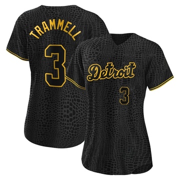 Black Replica Alan Trammell Women's Detroit Tigers Snake Skin City Jersey