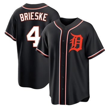 Black Replica Beau Brieske Men's Detroit Tigers Fashion Out Jersey