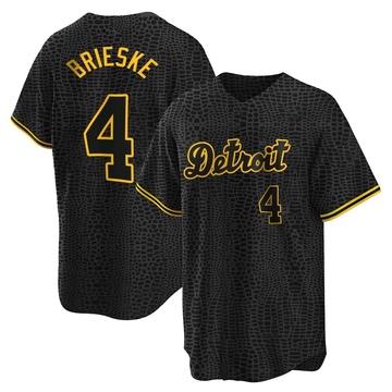 Black Replica Beau Brieske Youth Detroit Tigers Snake Skin City Jersey