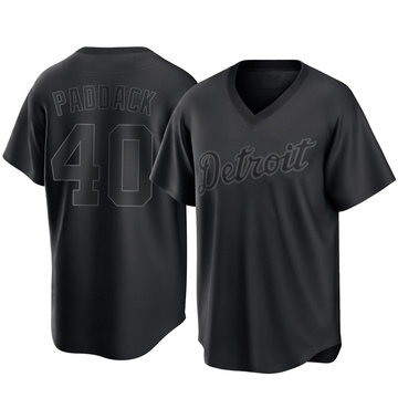 Black Replica Chris Paddack Men's Detroit Tigers Pitch Fashion Jersey