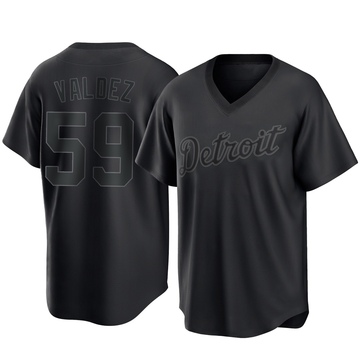 Black Replica Framber Valdez Youth Detroit Tigers Pitch Fashion Jersey