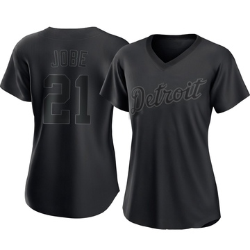 Black Replica Jackson Jobe Women's Detroit Tigers Pitch Fashion Jersey