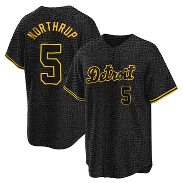 Black Replica Jim Northrup Youth Detroit Tigers Snake Skin City Jersey