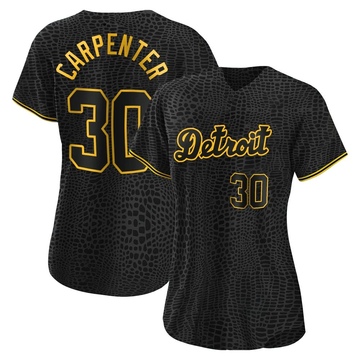 Black Replica Kerry Carpenter Women's Detroit Tigers Snake Skin City Jersey