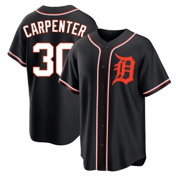 Black Replica Kerry Carpenter Youth Detroit Tigers Fashion Out Jersey