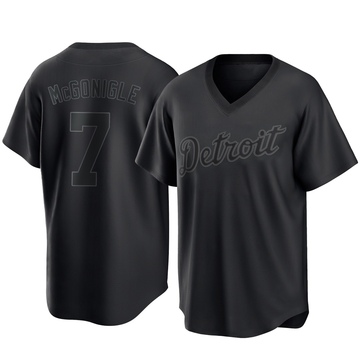 Black Replica Kevin McGonigle Men's Detroit Tigers Pitch Fashion Jersey