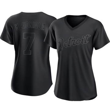 Black Replica Kevin McGonigle Women's Detroit Tigers Pitch Fashion Jersey