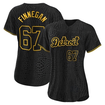 Black Replica Kyle Finnegan Women's Detroit Tigers Snake Skin City Jersey