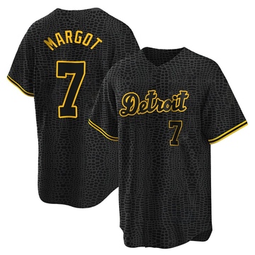 Black Replica Manuel Margot Men's Detroit Tigers Snake Skin City Jersey