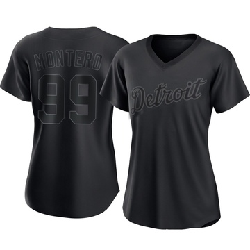 Black Replica Rafael Montero Women's Detroit Tigers Pitch Fashion Jersey