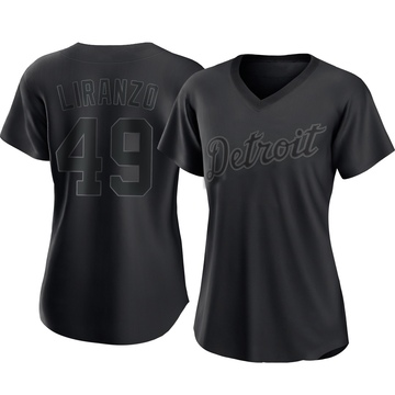 Black Replica Thayron Liranzo Women's Detroit Tigers Pitch Fashion Jersey