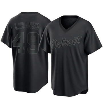 Black Replica Thayron Liranzo Youth Detroit Tigers Pitch Fashion Jersey