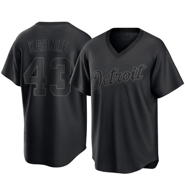 Black Replica Tommy Kahnle Men's Detroit Tigers Pitch Fashion Jersey