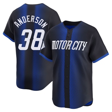Blue Limited Drew Anderson Youth Detroit Tigers 2024 City Connect Jersey