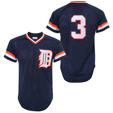 Blue Replica Alan Trammell Men's Detroit Tigers Throwback Jersey