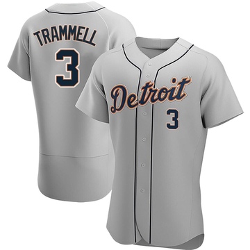 Gray Authentic Alan Trammell Men's Detroit Tigers Road Jersey
