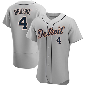 Gray Authentic Beau Brieske Men's Detroit Tigers Road Jersey