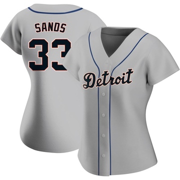 Gray Authentic Donny Sands Women's Detroit Tigers Road Jersey