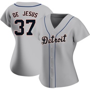 Gray Authentic Enmanuel De Jesus Women's Detroit Tigers Road Jersey